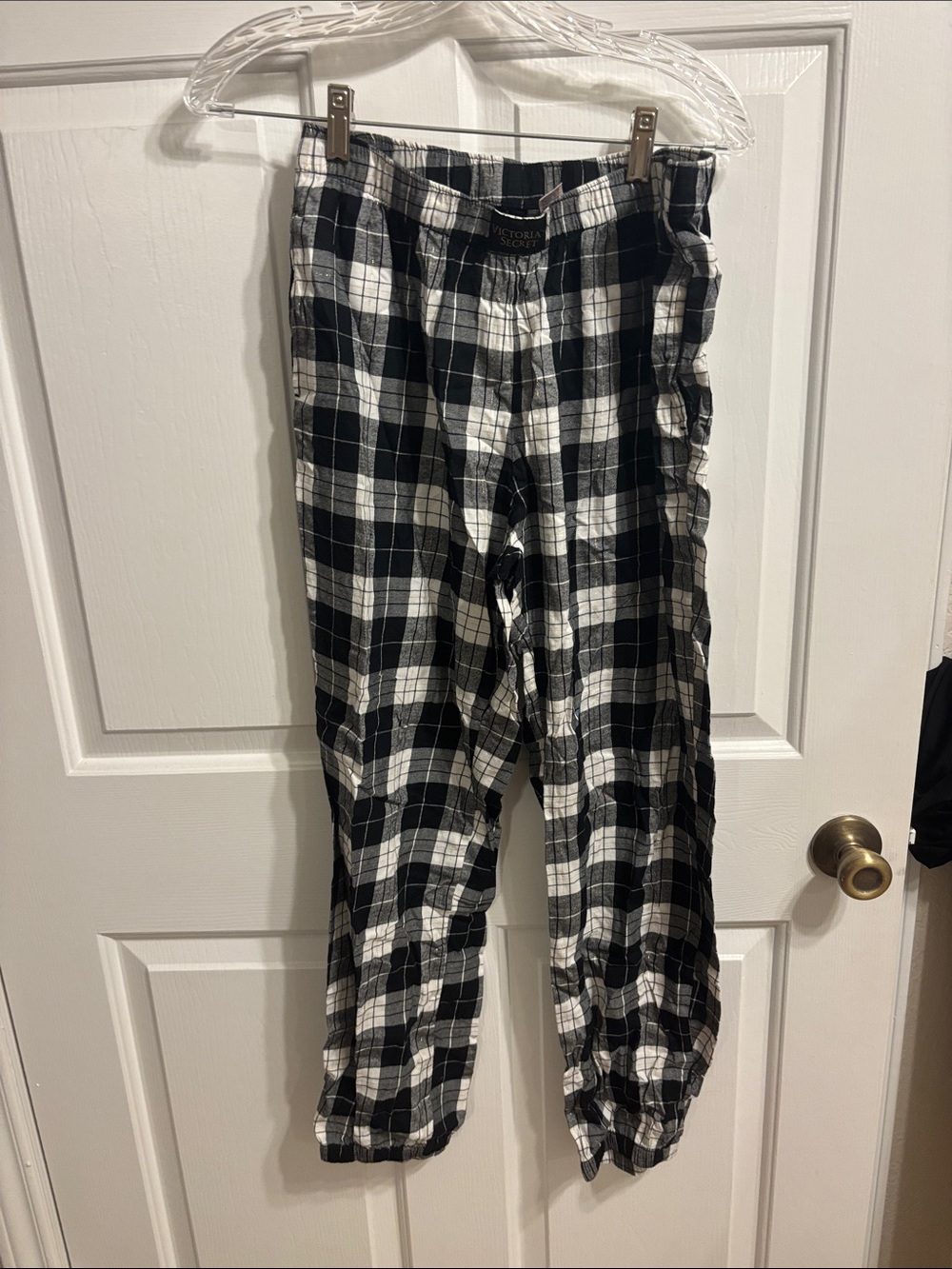 Victoria's Secret Black & White Plaid Men's Lounge Pants